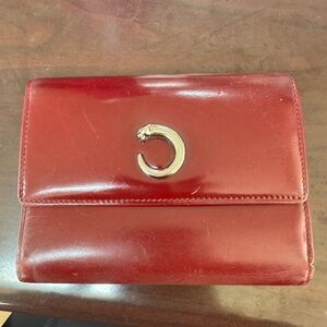 Cartier Panther Bordeaux Trifold Wallet